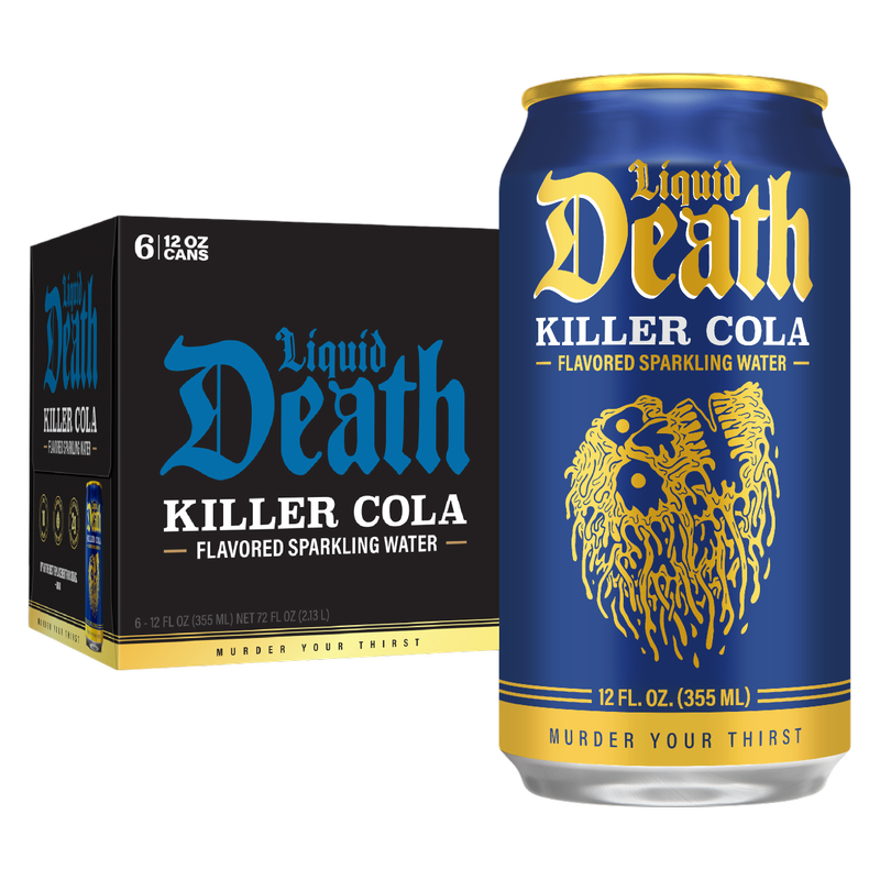 Liquid Death Killer Cola Sparkling Water 6pk 12oz Can