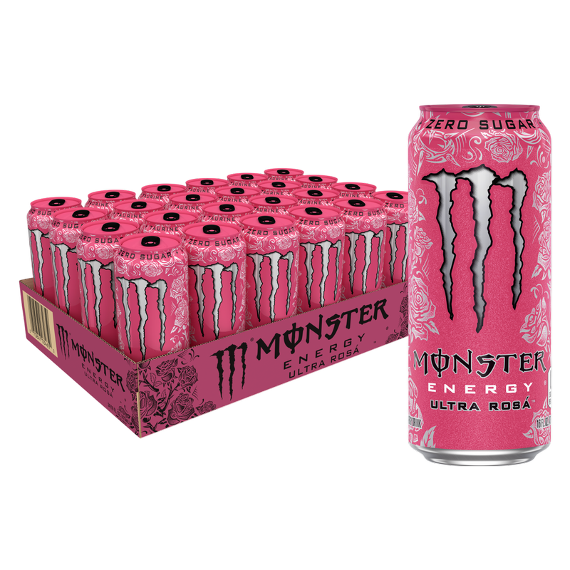 Monster Zero Ultra Rosa Energy 24 pack 16oz Can