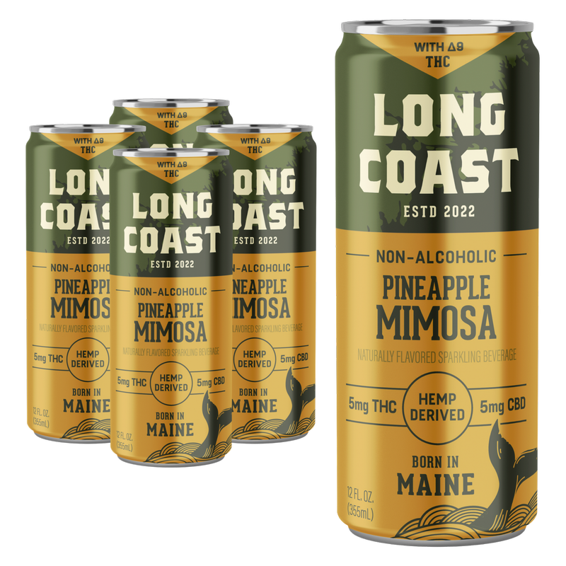 Long Coast THC 5mg Pineapple Mimosa Cocktail 4pk 12oz Can