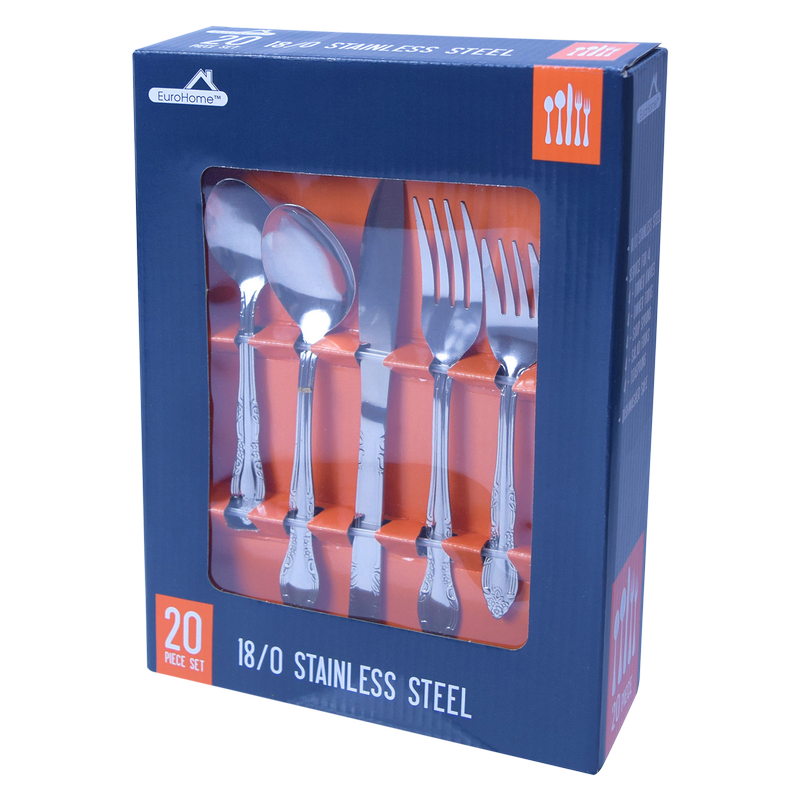 EuroHome Stainless Steel Cutlery Set 20ct