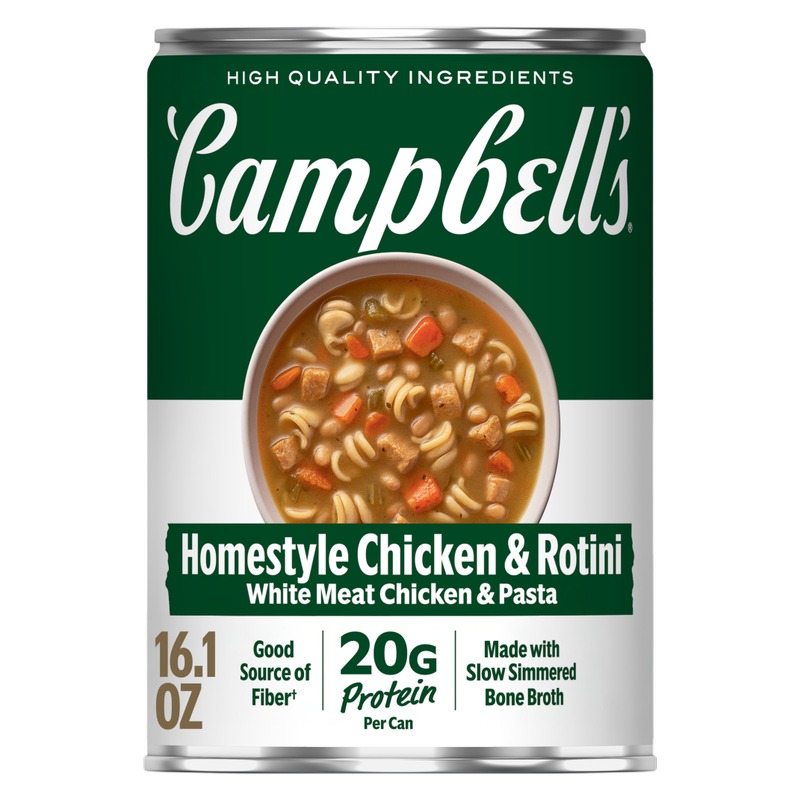 Campbell's® Protein Homestyle Chicken and Rotini Soup, 16.1 Oz Can