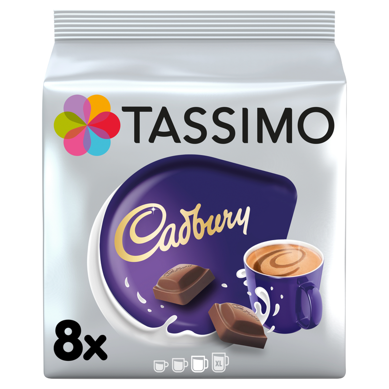 Tassimo 8 Cadbury Hot Chocolate Pods, 240g