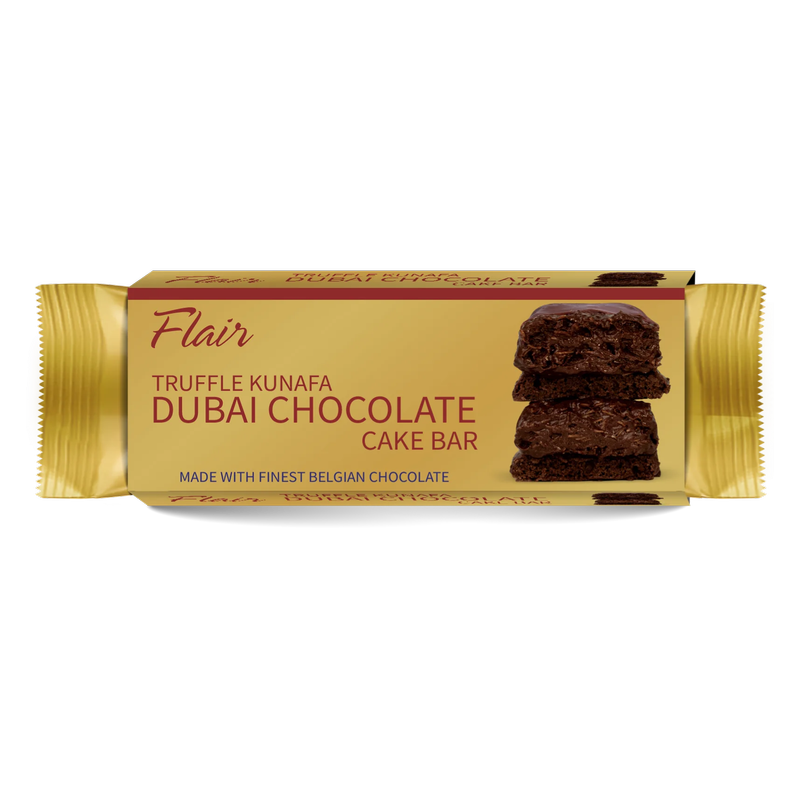 Flair Truffle Kunafa Dubai Chocolate Cake Bar, 40g