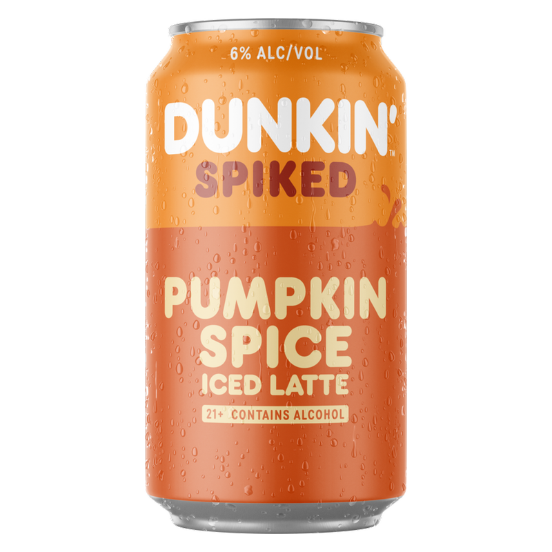 Dunkin Spiked Pumpkin Spice Iced Latte 4pk 12oz Can 6% ABV