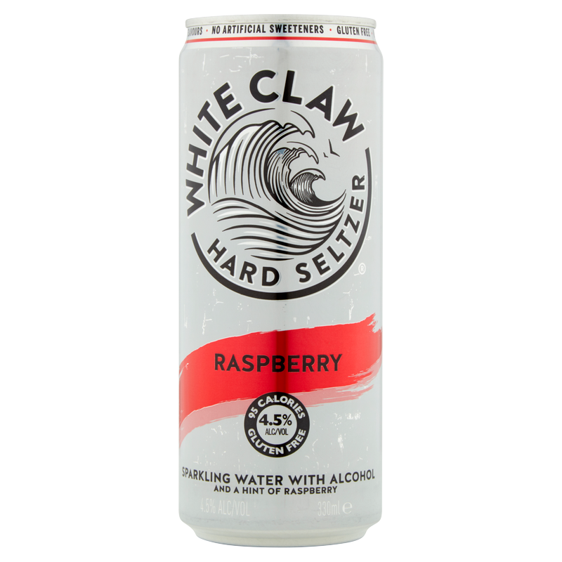 White Claw Raspberry Hard Seltzer, 330ml