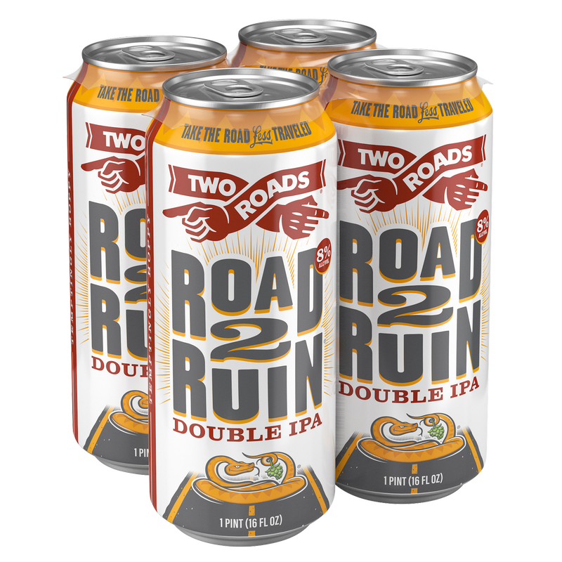 Two Roads Road to Ruin DIPA 4pk 16oz Can 8.0% ABV