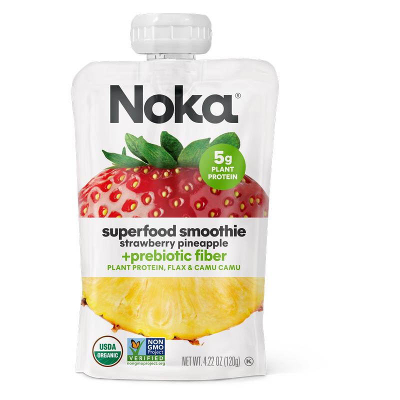Noka Strawberry Pineapple Superfood Smoothie 6pk 4.22oz Box