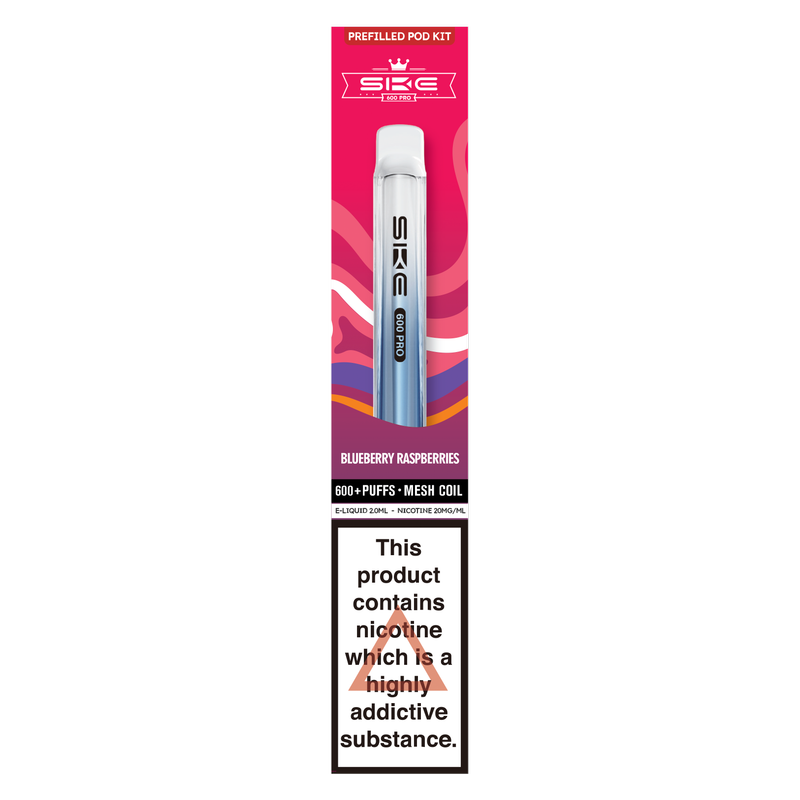 SKE Crystal 600 Pro Prefilled Pod Kit Blueberry Raspberries, 1pcs
