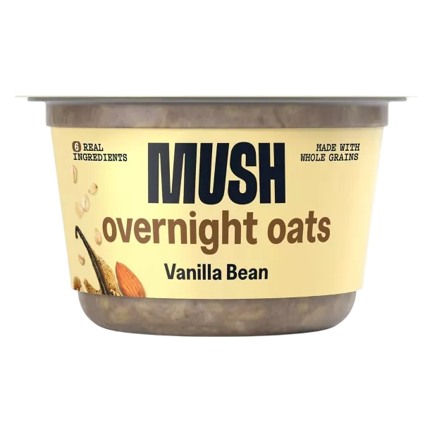 MUSH Plant Based Vanilla Bean Ready to Eat Overnight Oats 5oz
