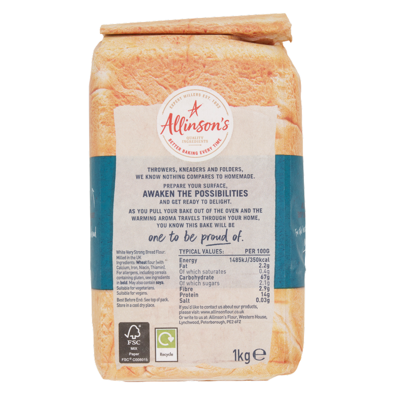 Allinson's Very Strong White Bread Flour, 1kg