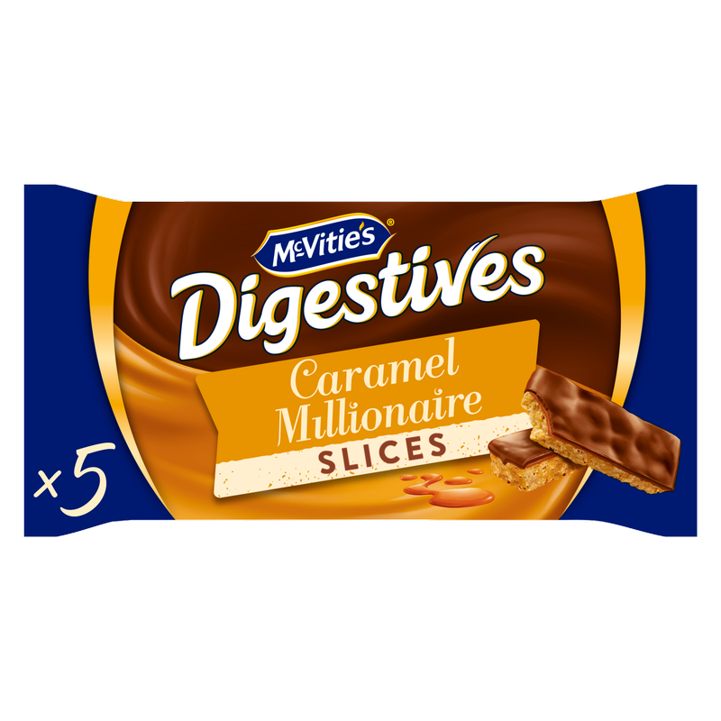 McVitie's Digestives Caramel Slices, 5pcs