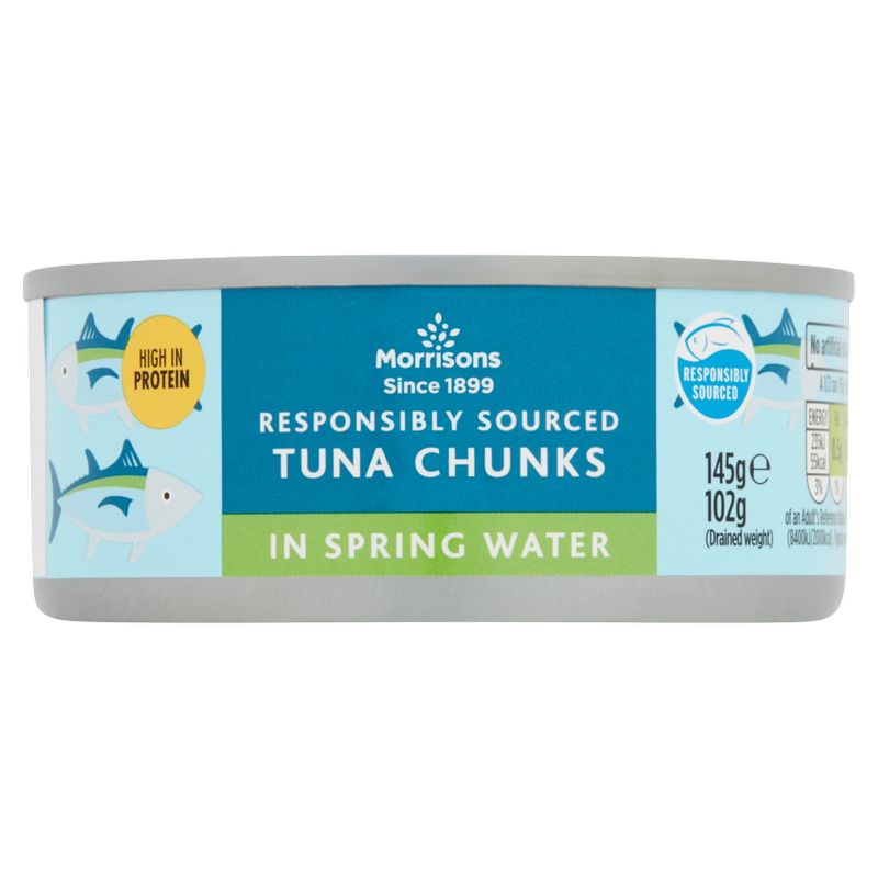 Morrisons Fad Free Tuna Chunks In Spring Water, 145g