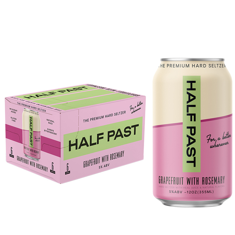 Half Past Grapefruit with Rosemary Hard Seltzer 6pk 12oz Can 4.5% ABV