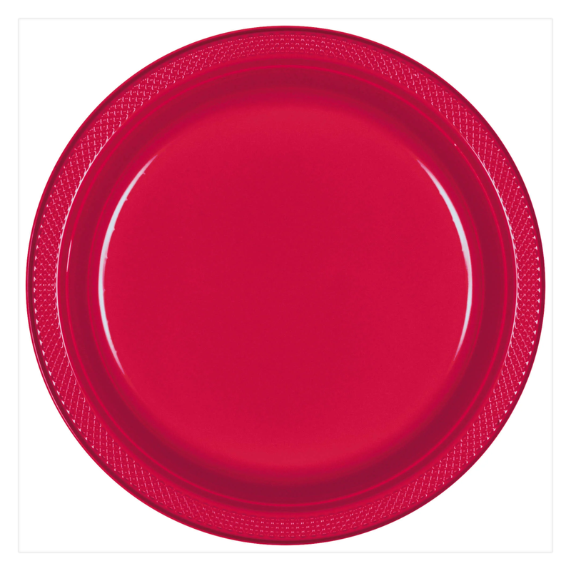 Red Plastic Plate 10.25 in 20 ct