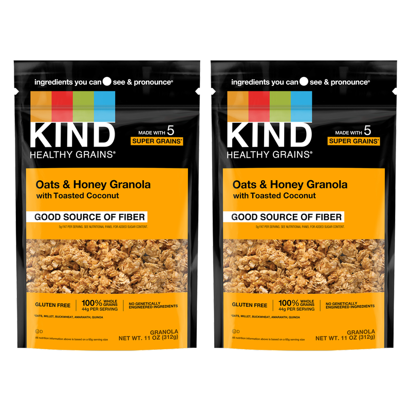 2ct - KIND Healthy Grains Granola Oats & Honey with Toasted Coconut 11oz