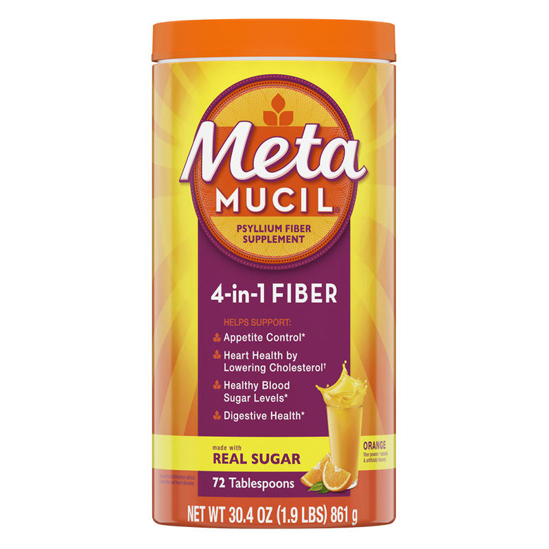 Metamucil MultiHealth Fiber Powder Orange 30.4oz