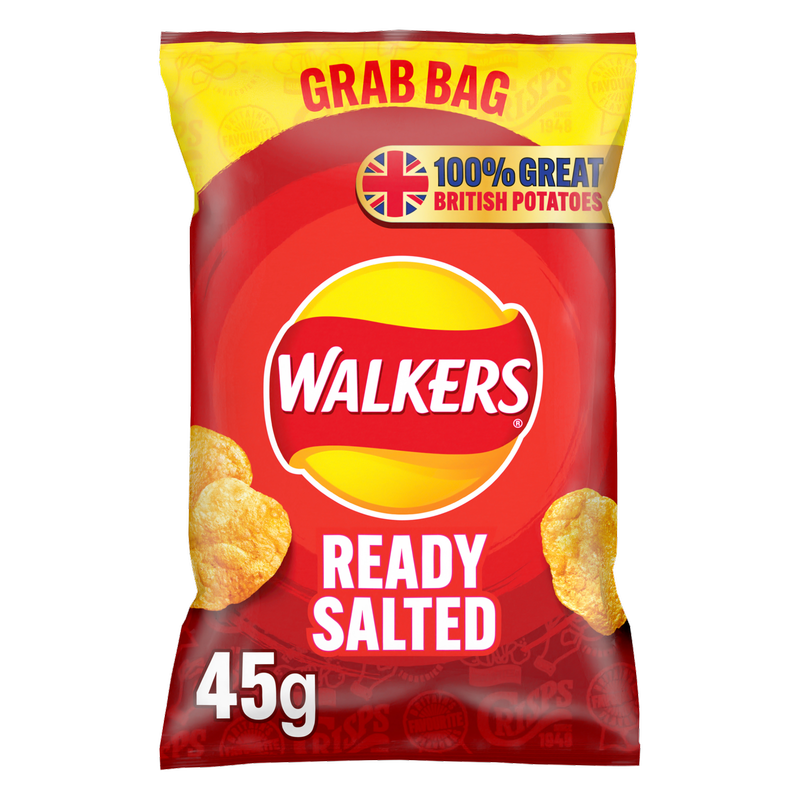 Walkers Ready Salted Crisps, 45g