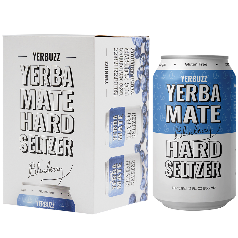 Yerbuzz Blueberry Yerba Mate Hard Seltzer 6pk 12oz Can 5.5% ABV