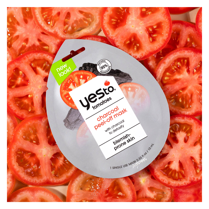 Yes To Tomatoes Clear Skin Detoxifying Charcoal Peel-Off Single Use Mask