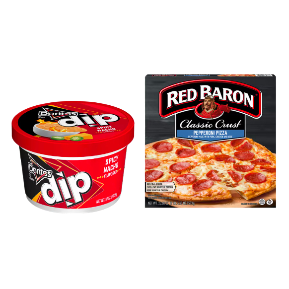 Doritos Spicy Nacho Dip 10oz & Red Baron Frozen Classic Crust Pepperoni Pizza 14in 20.6oz