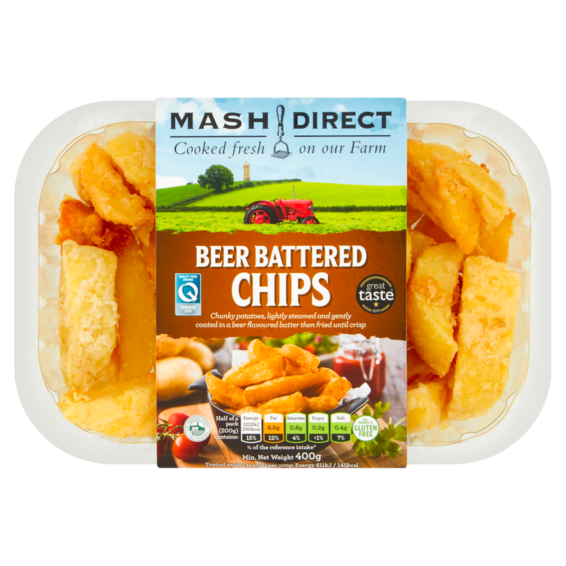 Mash Direct Beer Battered Chips, 400g