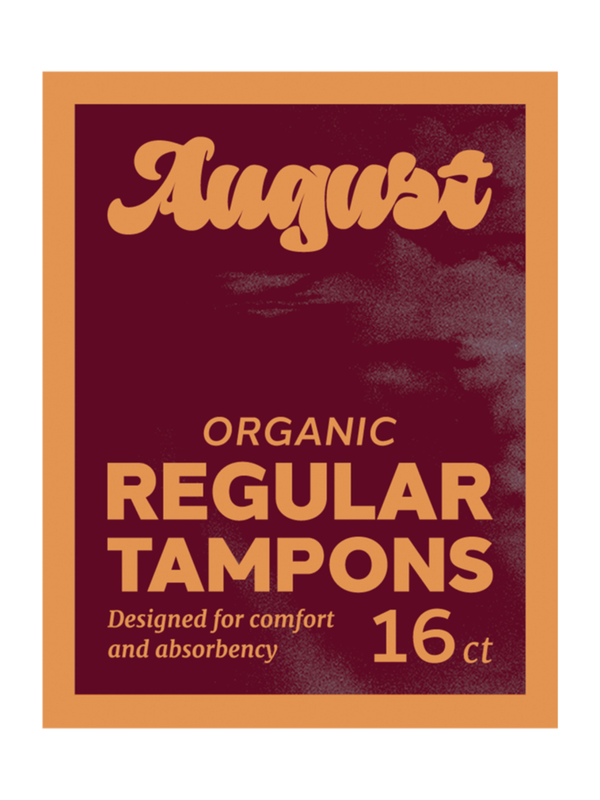 August Regular Organic Tampons 16ct