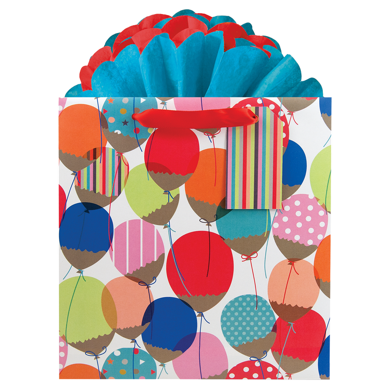 The Gift Wrap Company Glitter Balloon Medium GOGO Gift Bag