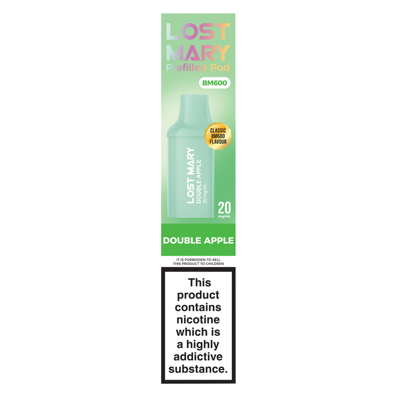 Lost Mary BM600 Prefilled Pods Double Apple 20mg/ml, 2pcs