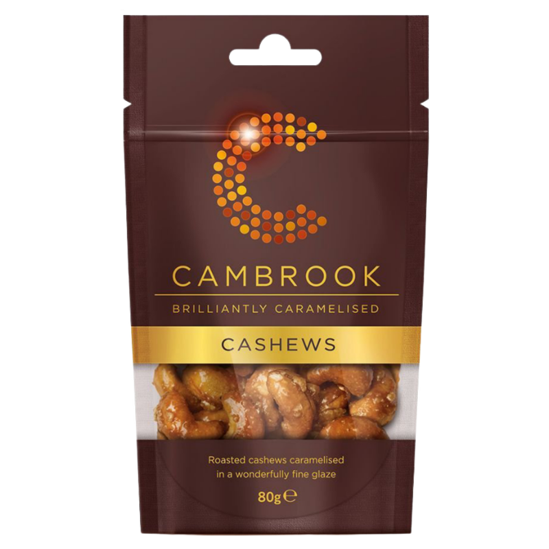 Cambrook Caramelised Cashews, 80g
