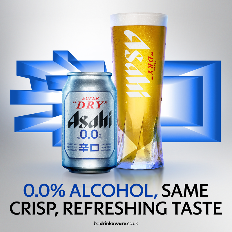 Asahi Super Dry 0.0% Alcohol Free, 4 x 330ml