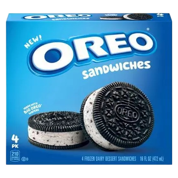 FatBoy Sandwich Cookies n' Cream Ice Cream Sandwich 6ct