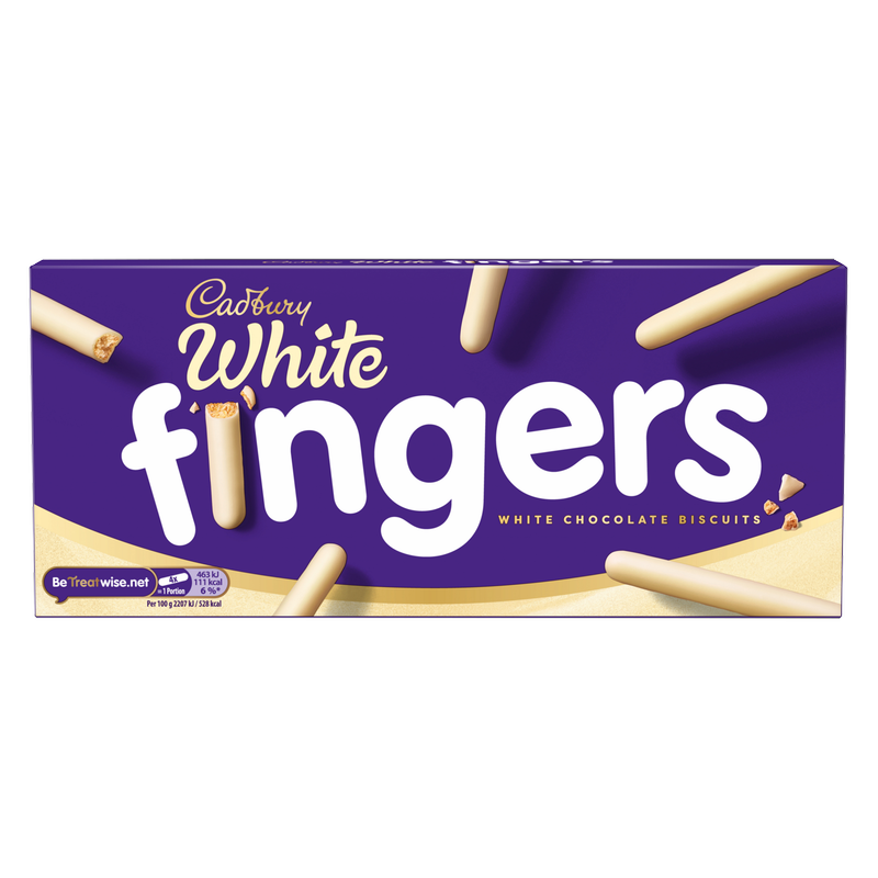 Cadbury Fingers White Chocolate Biscuits, 114g