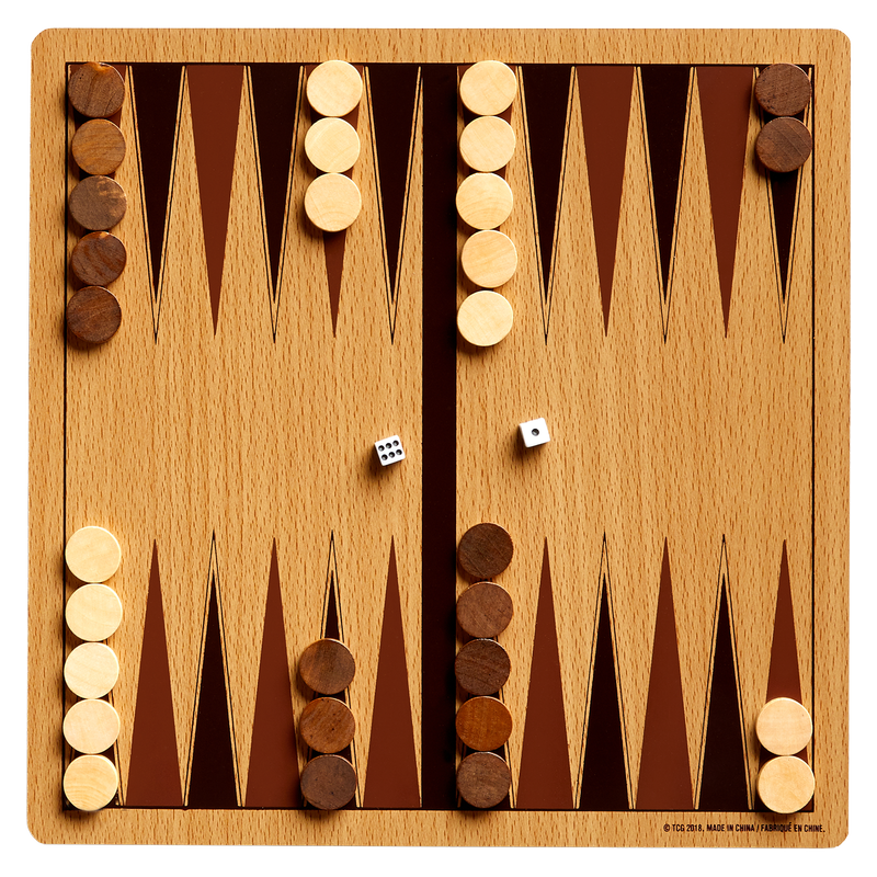 Classic Games Wood Backgammon Set