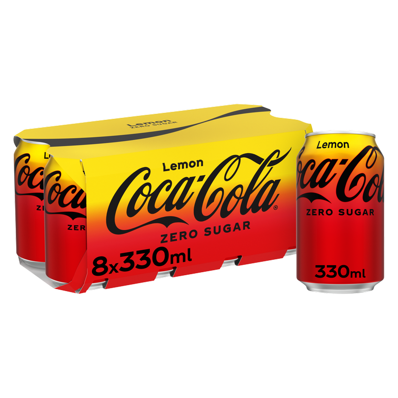 Coca-Cola Zero Sugar Lemon, 8 x 330ml