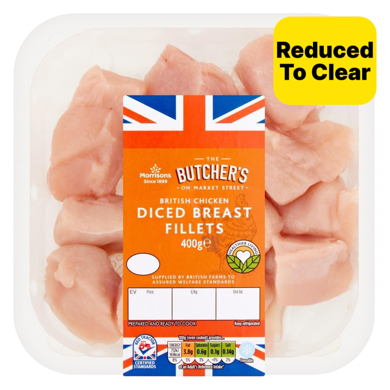 Reduced - Morrisons Diced Chicken Fillets, 400g