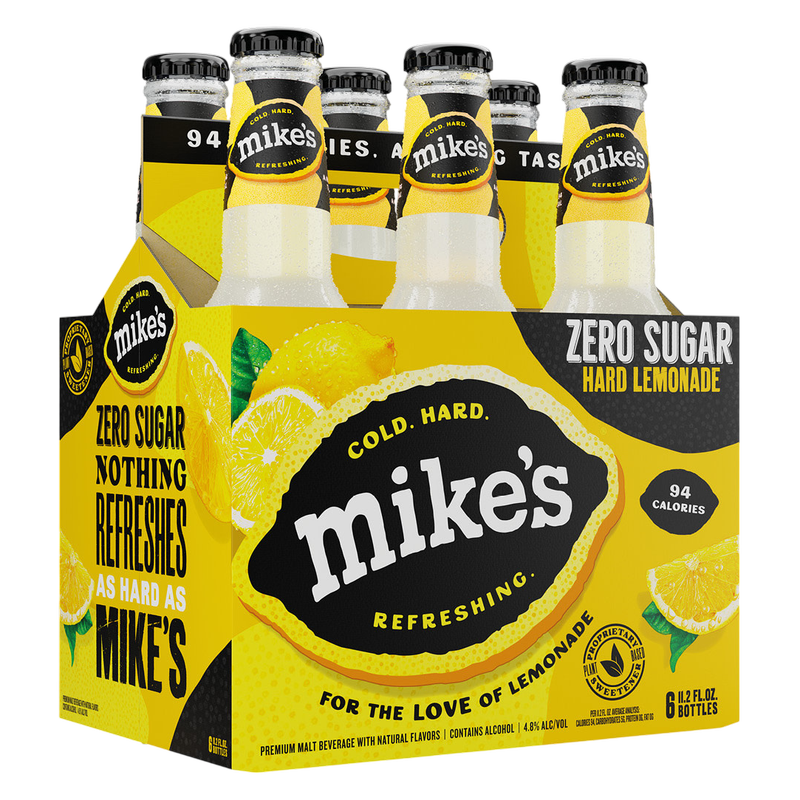 Mike's Hard Lemonade Zero Sugar 6pk 11.2oz Btl 4.8% ABV
