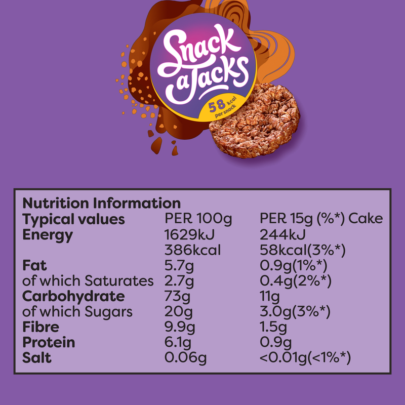 Snack A Jacks Jumbo Chocolate Chip Rice Cakes, 180g