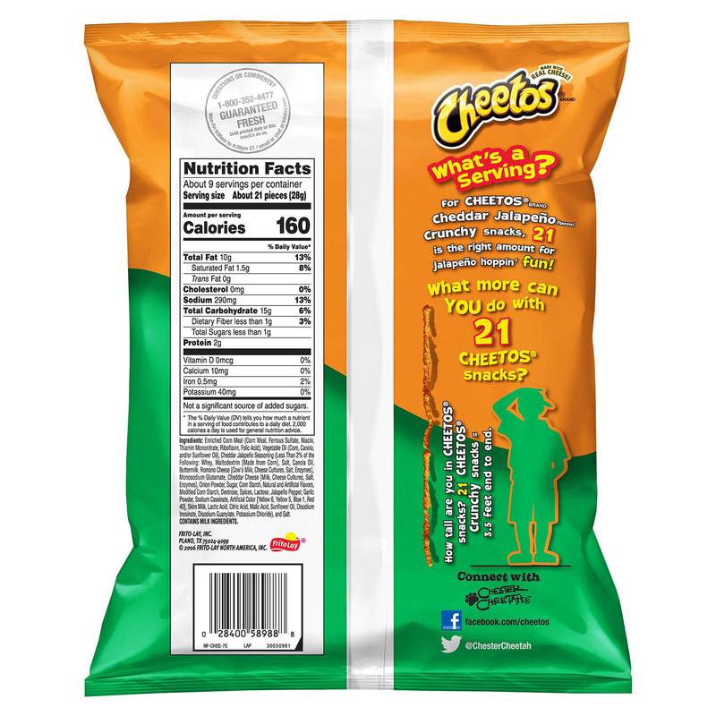 Cheetos Crunchy Cheddar Jalapeno 8.5oz