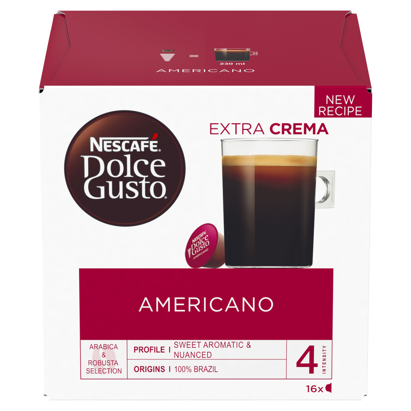 Nescafe Dolce Gusto Americano Coffee 16 Pods, 136g