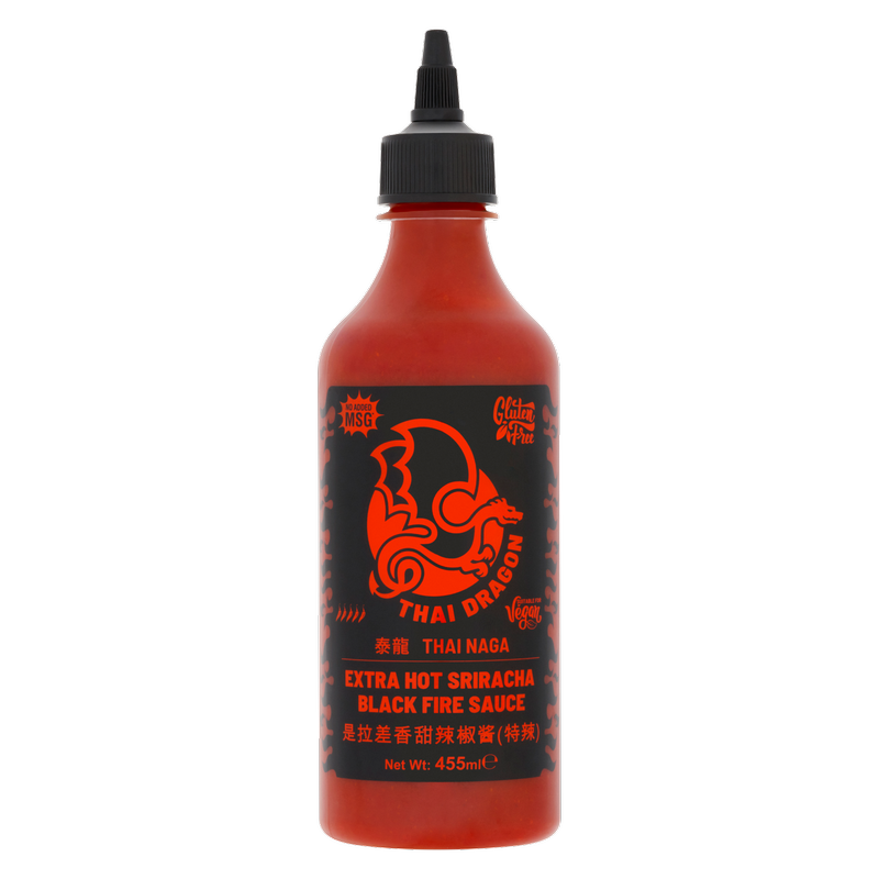 Thai Dragon Black Fire Sriracha Sauce, 455ml
