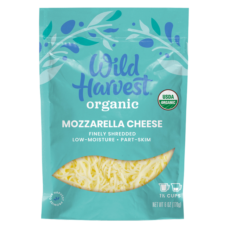 Wild Harvest Organic Shredded Mozzarella Cheese - 6oz