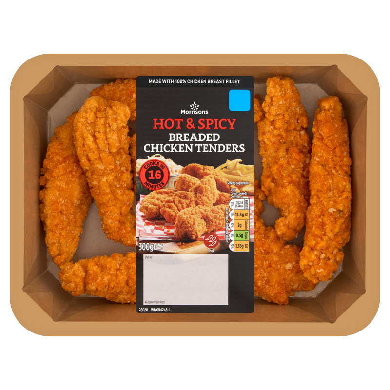 Morrisons Hot & Spicy Breaded Chicken Tenders, 300g