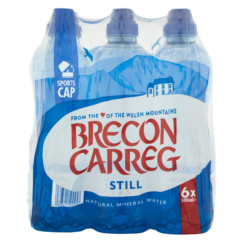 Brecon Carreg Still Natural Mineral Water, 6 x 500ml