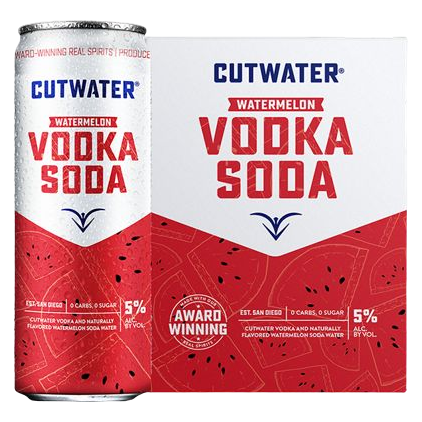 Cutwater Watermelon Vodka Soda 4pk 12oz Cans