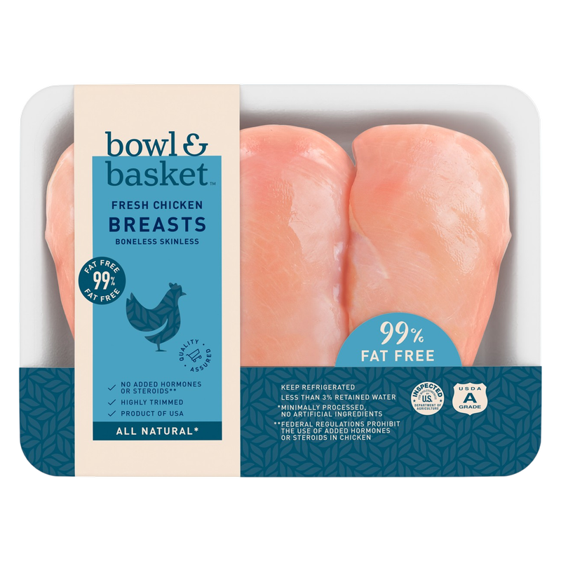 Bowl & Basket Boneless Skinless 99% Fat Free Fresh Chicken Breasts - Avg 1.5lb