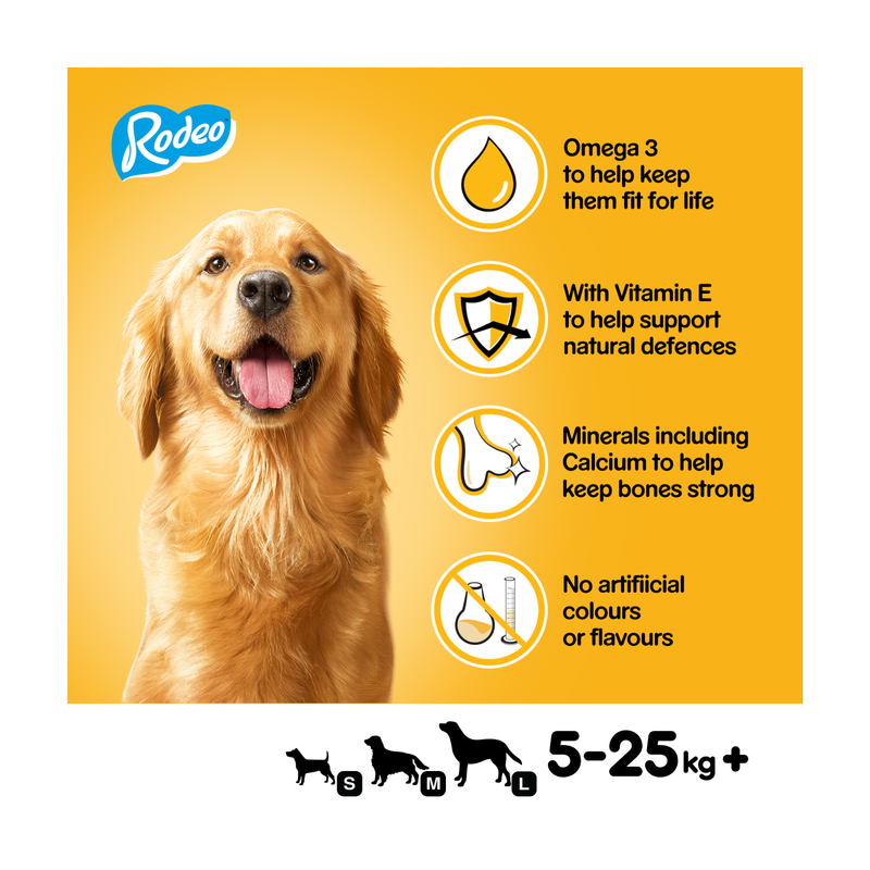 Pedigree Rodeo 4 Dog Treats with Beef, 70g