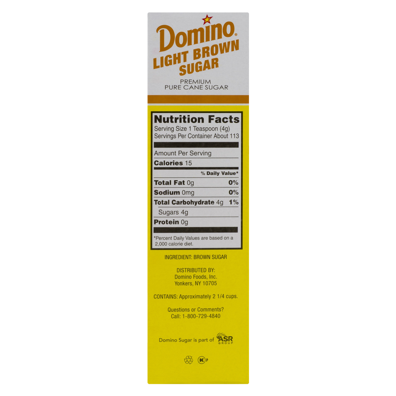 Domino Pure Cane Light Brown Sugar 1lb