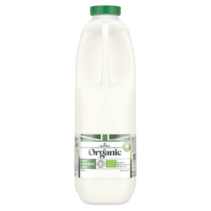 Morrisons Organic Semi Skimmed Milk 2 pints, 1136ml