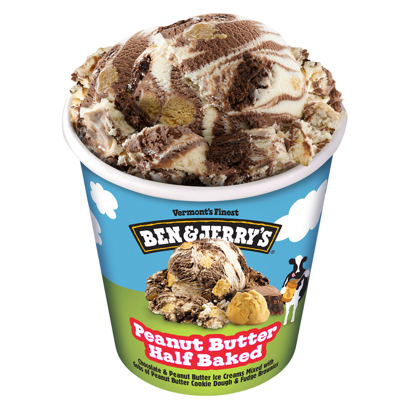 Ben & Jerry's Peanut Butter Half Baked Ice Cream Pint