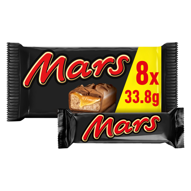 Mars Chocolate Snack Bars Multipack, 8 x 33.8g